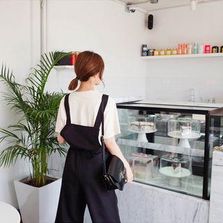 Sleeveless Drawstring-waist Jumpsuit