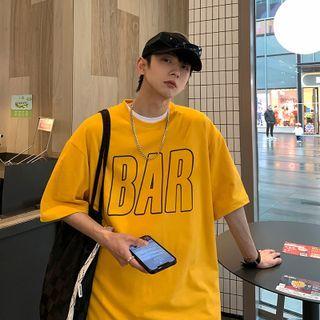 Large Lettering Short-sleeve Top