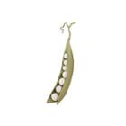 Fashion And Elegant Enamel Green Pea Freshwater Pearl Brooch Silver - One Size