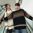 Couple Matching Boxy Patterned Sweater