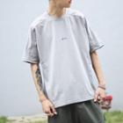 Elbow-sleeve Contrast-stitching T-shirt