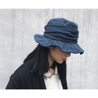 Ruched Plain Bucket Hat