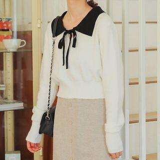 Collared Bow Sweater