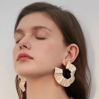 Irregular Open Hoop Earring 1 Pair - Off White - One Size