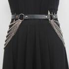 Layered Chain Belt Black - One Size