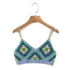 V-neck Crochet Crop Camisole Top