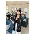 Heart Pattern V-neck Cardigan