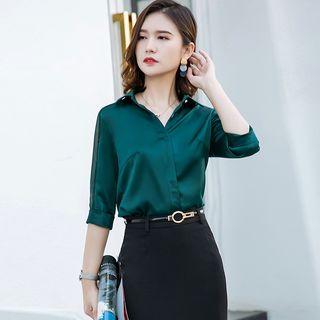 3/4-sleeve Shirt / Pencil Skirt / Dress Pants / Set