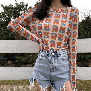 Short-sleeve Floral Top / Long-sleeve Floral Top