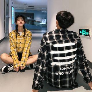 Couple Matching Long Sleeve Checked Shirt