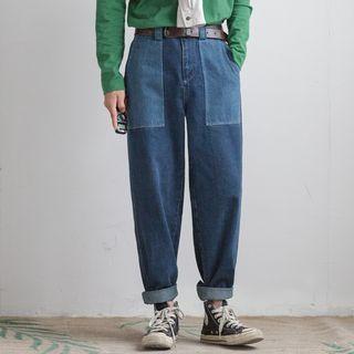Panel Mid-waist Jeans