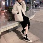 Set Of 2: Single Breasted Jacket + Knit Skirt