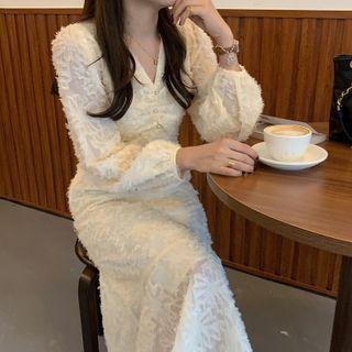 V-neck Midi Mermaid Dress