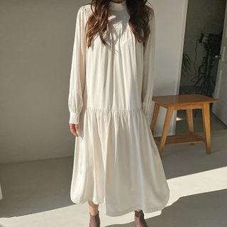 Mock-neck Drop-waist Dress