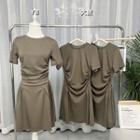 Short-sleeve Irregular T-shirt Dress