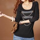 Chain Detail Long-sleeve T-shirt
