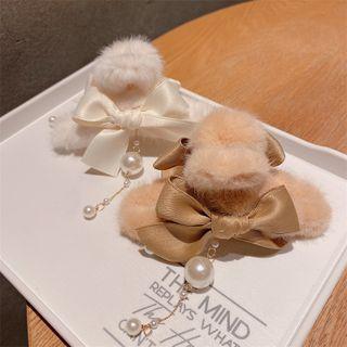 Faux Pearl Chenille Hair Clamp