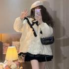 Sailor Collar Bow-accent Padded Jacket