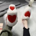 Heart Furry Slippers