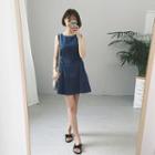 Pinstripe Sleeveless Minidress