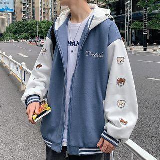 Color Block Embroidered Jacket