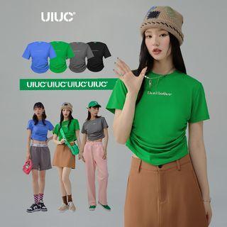 Dont Bother Ruched Crop T-shirt