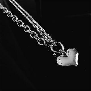 Heart Necklace As Figure - One Size