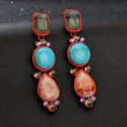Resin Bead Dangle Earring Multicolor - One Size
