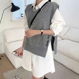 Mickey-mouse Embroidered Sweater Vest