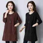 Long-sleeve Dual Pocket T-shirt Tunic
