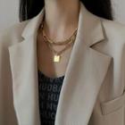 Tag Pendant Layered Alloy Necklace Necklace - Gold - One Size