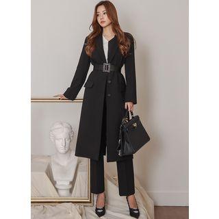 Single-breasted Tailored Long Coat