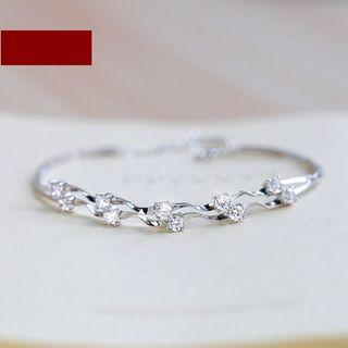 S925 Silver Rhinestone Bracelet