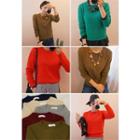 Colored Wool Blend Knit Top