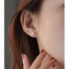 Faux Pearl Stud Earring 1 Pr - Gold - One Size