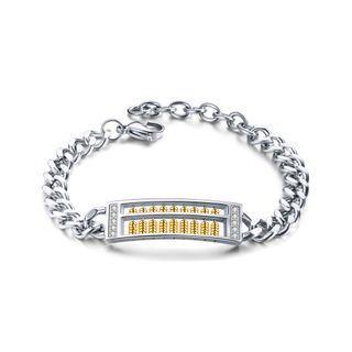Fashion Creative Golden Abacus 316l Stainless Steel Bracelet Silver - One Size
