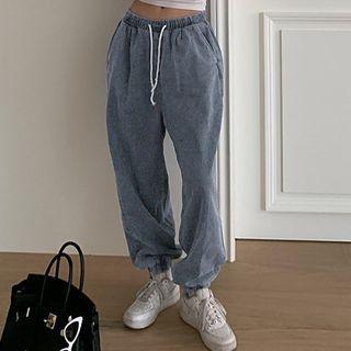 Denim High-waist Joggers