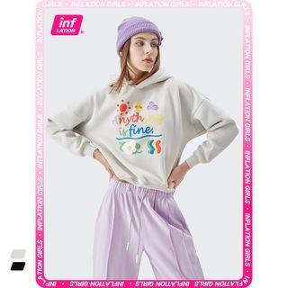 Cartoon-print Loose Hoodie