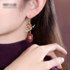 Branches Faux Gemstone Alloy Dangle Earring