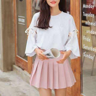 Bell-sleeve Panel T-shirt