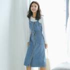 Sleeveless Midi Denim Dress