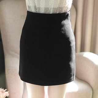 Plain A-line Skirt In 2 Lengths