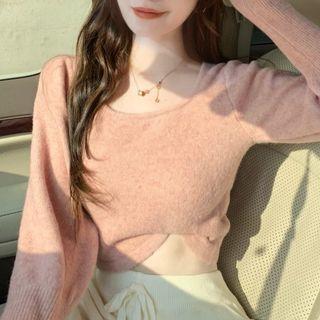 Long-sleeve Knit Top / Knit Wide Leg Pants