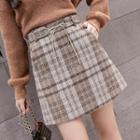 Mini Plaid A-line Skirt