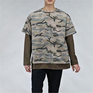 Camouflage Layered T-shirt