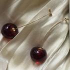 Cherry-dangle Earring K51 - 1 Pair - One Size