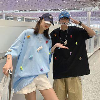 Elbow Sleeve 3d Bear T-shirt