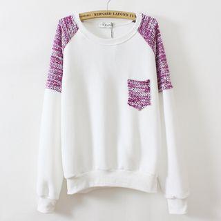 Knit-panel Pullover