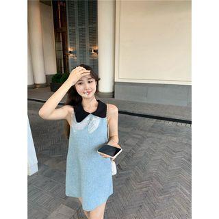 Sleeveless Collar A-line Dress
