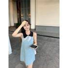 Sleeveless Collar A-line Dress